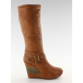 Platform cipő sarok 888-57 teve barna sokszínű