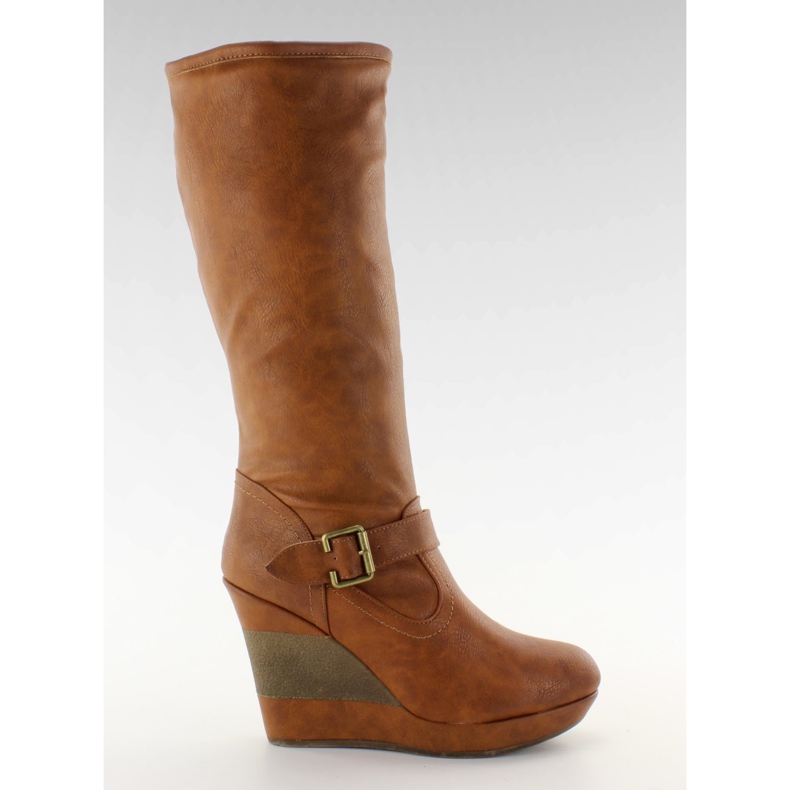 Platform cipő sarok 888-57 teve barna sokszínű