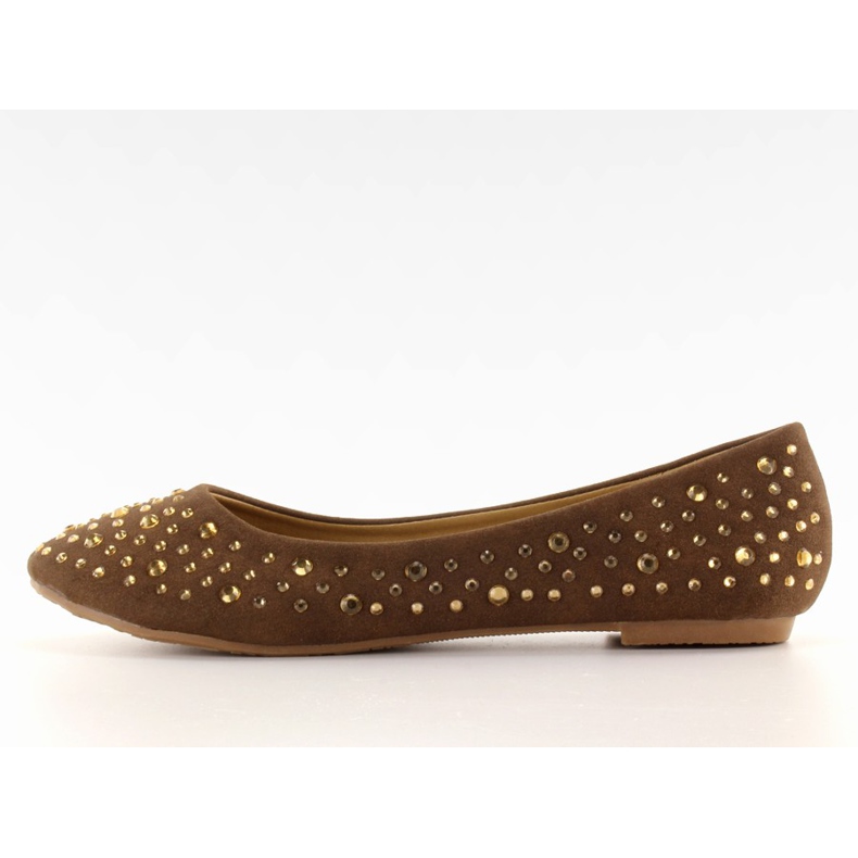 Balerinák cirkonnal A909 barna