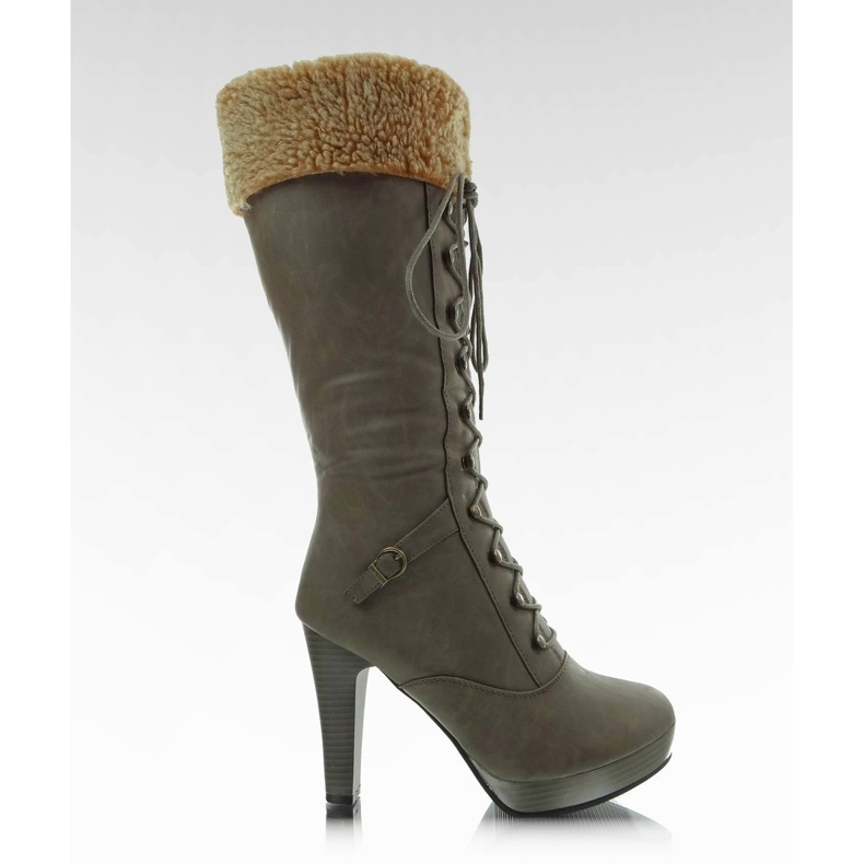 Csizma a G12400 khaki oszlopon barna sokszínű