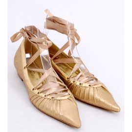 Balerina szalaggal a boka körül 391029-2 Bronz sárga