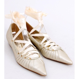 Balerina szalaggal a boka körül 391029-2 teve szürke