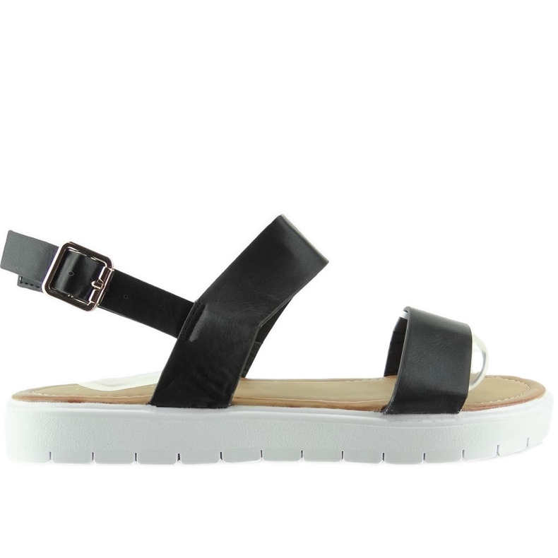 Fekete szandál az LC-7 sporttalpon