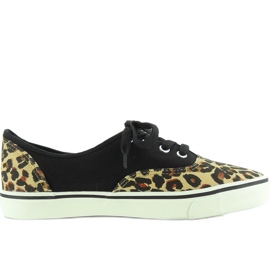 Cipők Vansówki Cipőfűző K-75 BrownLeop barna fekete