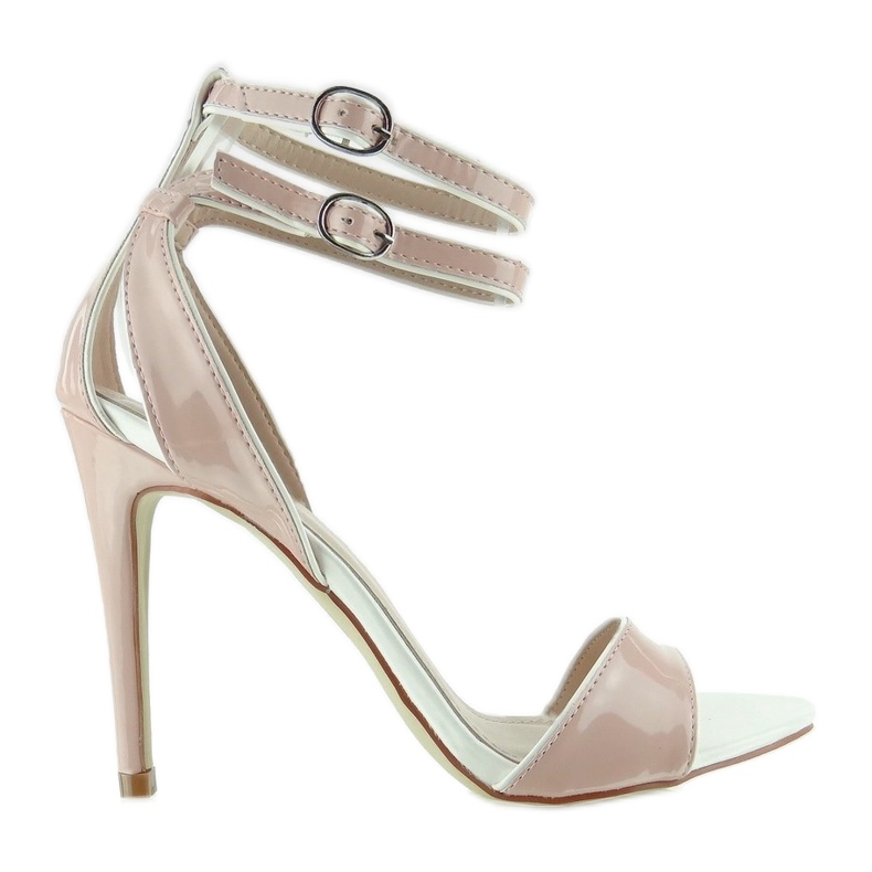 Gyönyörű szandál magas sarkú A958 Pink rózsaszín