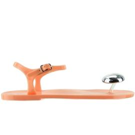 Meliski szandál PT63 narancs szívvel