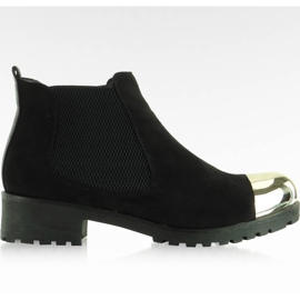 Jodhpur arany lábujjú csizma A89387 fekete Jodhpur arany lábujjú csizma A89387 fekete