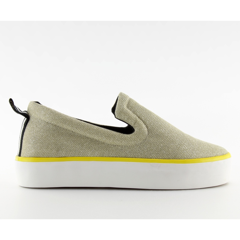 Irizáló slip-on W-3004 Gold sarokpánttal aranysárga