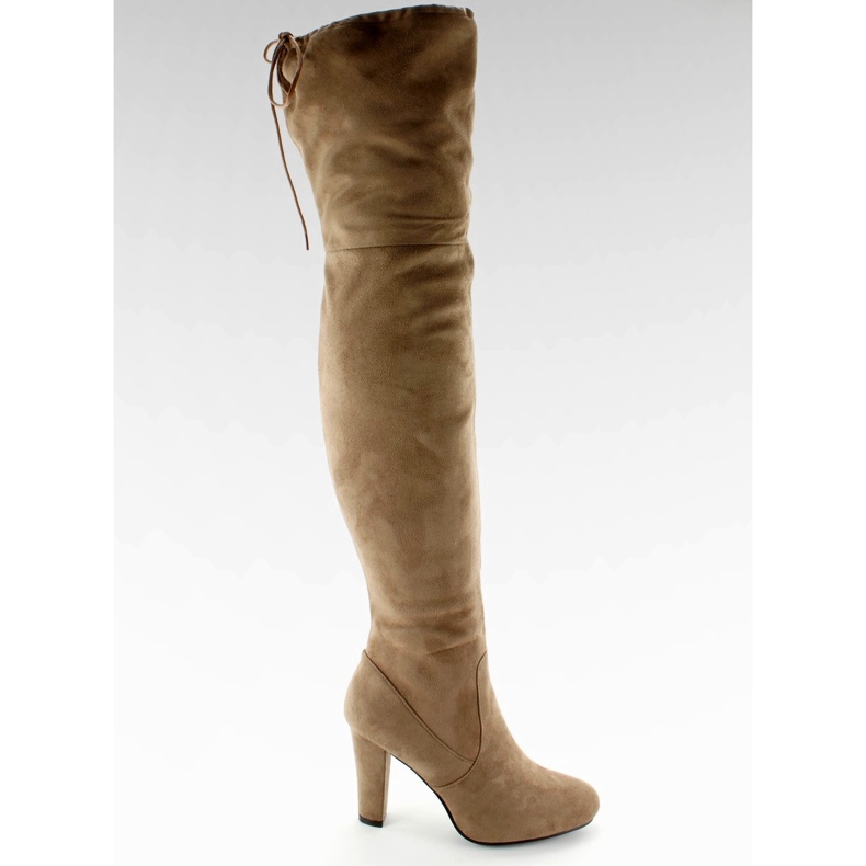 SK102 Khaki magas sarkú cipő