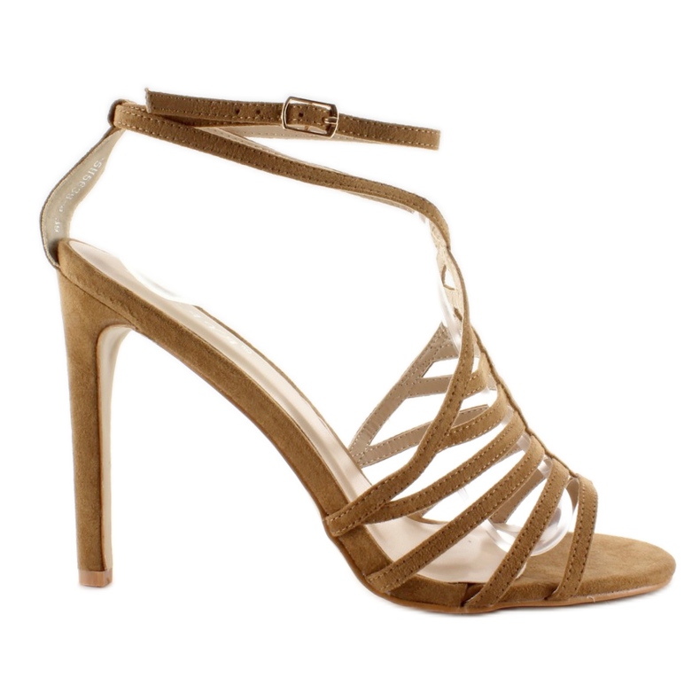 Magas sarkú szandál Hp-5H5639 barna