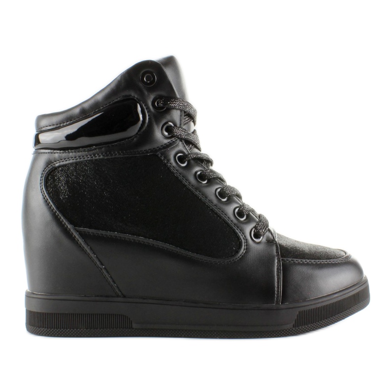 2017-3 Fekete magas felső tornacipő