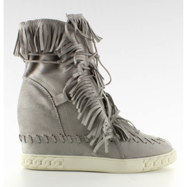 Zokni cipők, rojtokkal BL-10 L. Szürke