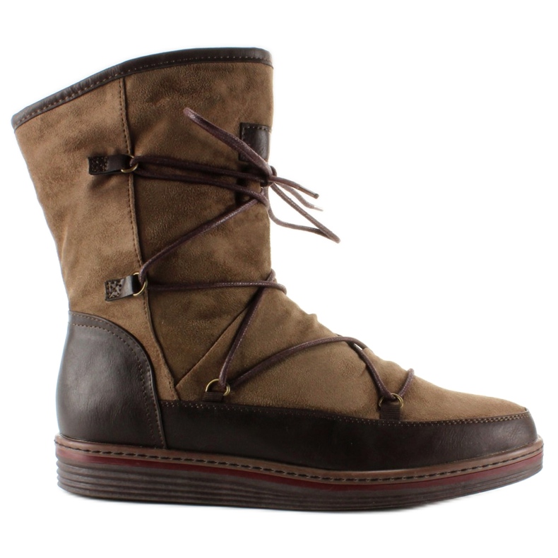 Félig teljes kiőrlésű velúr csizma K1650002 marron barna