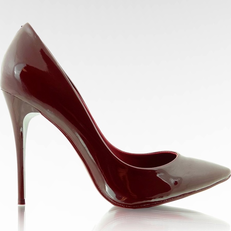 Sima, lakkozott magas sarkú cipő E396 D. Red piros