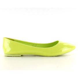 Sima lakkos balerinák C30 Green zöld