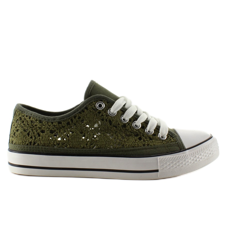 Csipkés női tornacipő NB89P Zöld