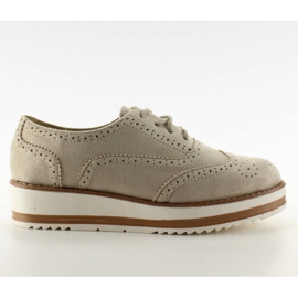 Suede loafers magas talpon barna