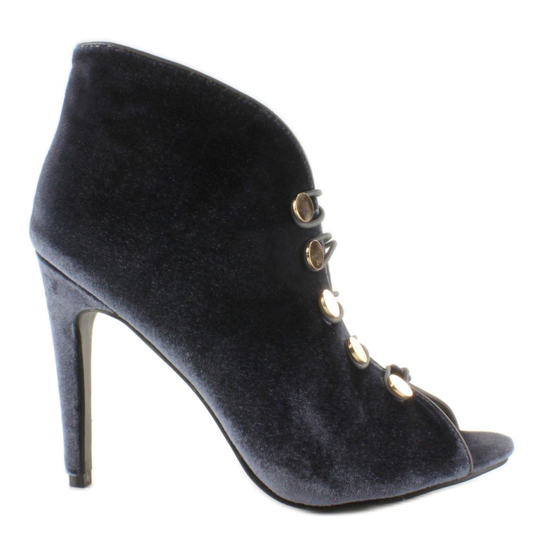 Nyitott orrú bársony pumpák 1129 D. Gray szürke