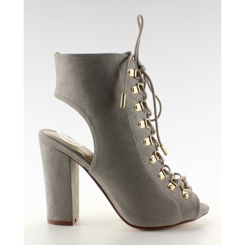 JZ-11P szürke nyitott lábujjú fűzős szivattyúk