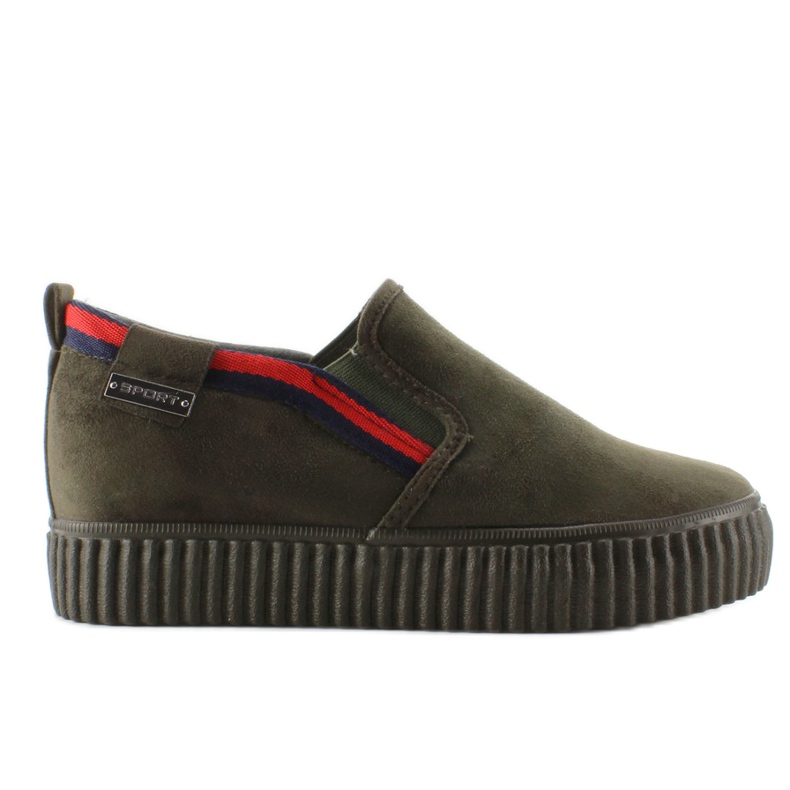 Creepersy Slipony Stripes 2018-47 Black Gren zöld