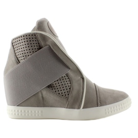 Cipők fehér szegéllyel 1142 D. Szürke Cipők fehér szegéllyel 1142 D. Szürke