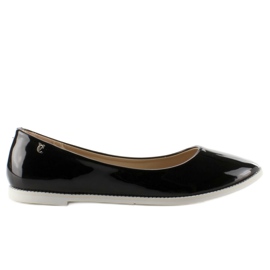 1151 Fekete sima lakkozott balerina