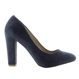 Pumpák széles sarkú Z-22P Blue kék Pumpák széles sarkú Z-22P Blue kék