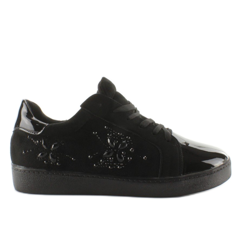 Női tornacipő kristályokkal T273P Fekete