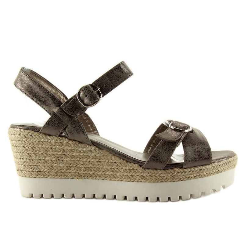Fém espadrilles plomo szandál szürke