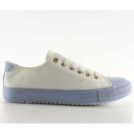 Cipők a színes fehér / kék gumi