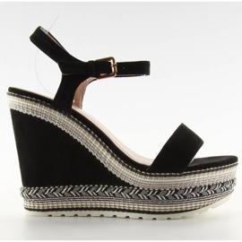 Gyönyörű szandál az élen LL-56 fekete