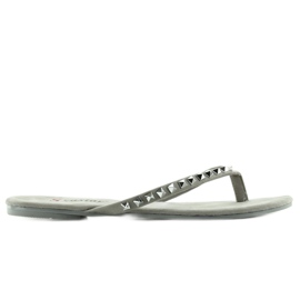 Flip-flop DD26 szürke piramis szegecsekkel