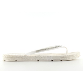 Gumi papucsok, mint az ls069 espadrillák, fehér