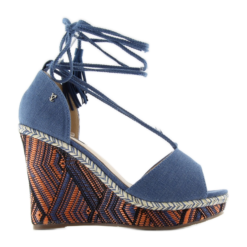 Bokára kötött ékszandál 2075 kék