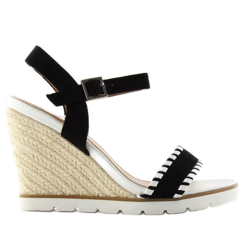 Espadrillák, ékszandálok Bl-6240 fekete Espadrillák, ékszandálok Bl-6240 fekete