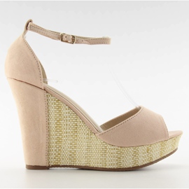 Szandálok egy egyedi ék 028 rózsaszín Szandálok egy egyedi ék 028 rózsaszín