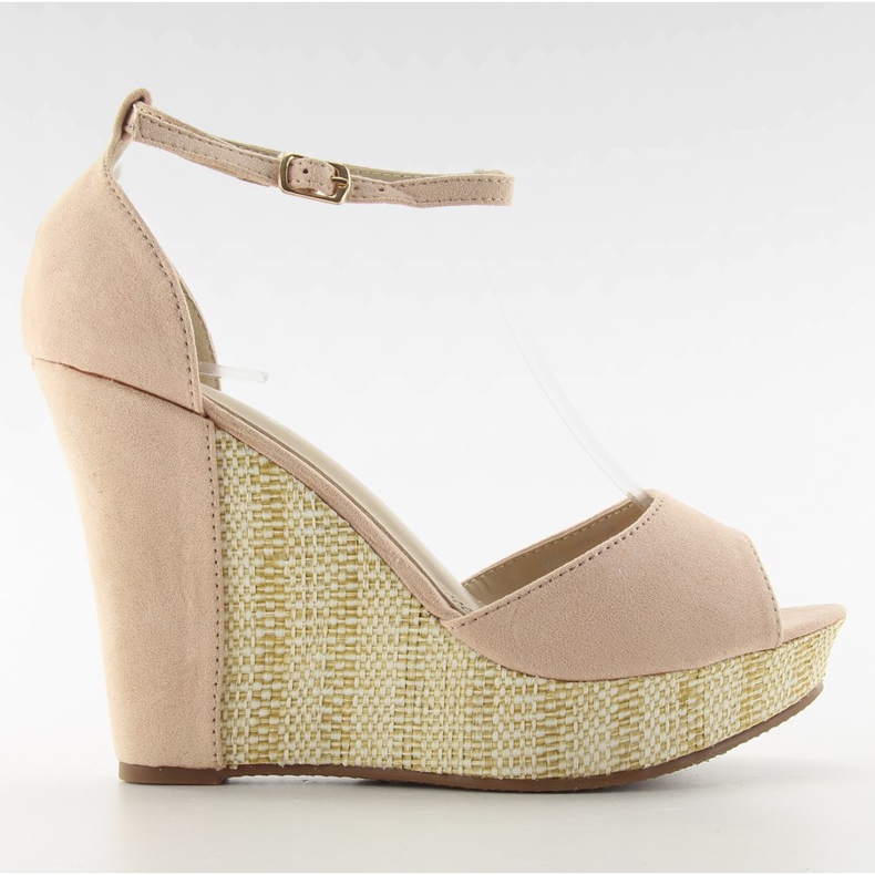 Szandálok egy egyedi ék 028 rózsaszín