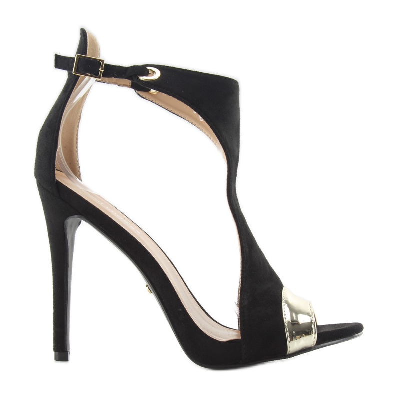 Egyedi szandál magas sarkú jz-6319 fekete színű