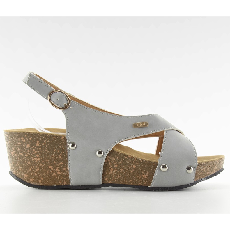 Szandál L. szürke parafa talpán