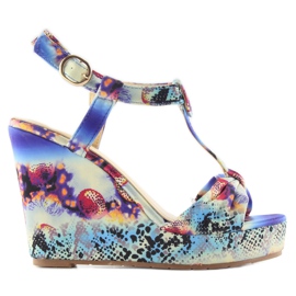 Szatén ékszandál 903 kék