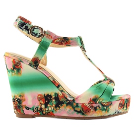 Szatén ékszandál 903 zöld