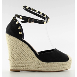 Espadrilles szegecsekkel a farmer platformon sötétkék Espadrilles szegecsekkel a farmer platformon sötétkék