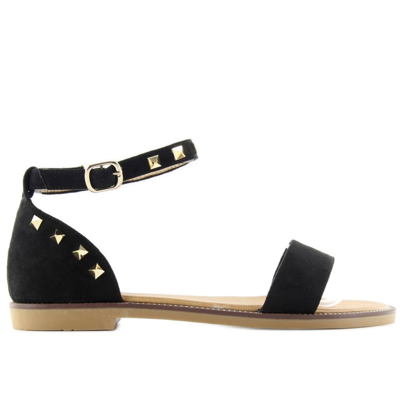 Szandál szegecsekkel a bokán s51 fekete