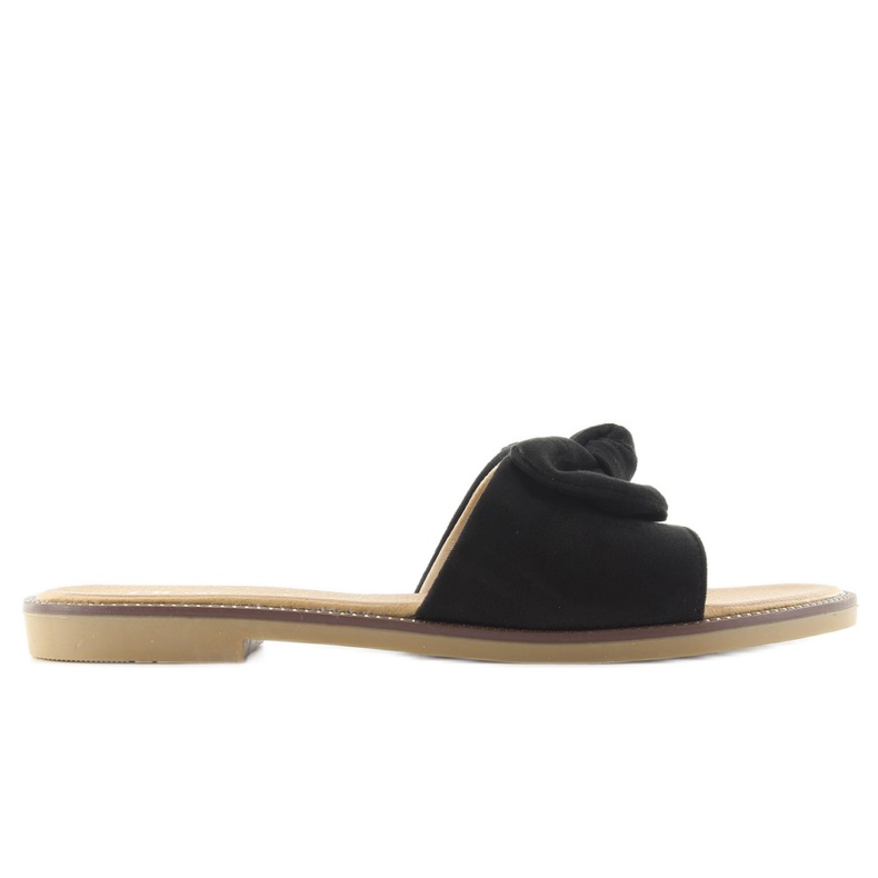 Női papucs masnival S52 fekete Női papucs masnival S52 fekete