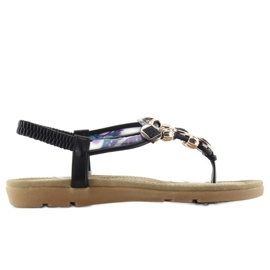 Szandál kényelmes talpon b004 fekete Szandál kényelmes talpon b004 fekete