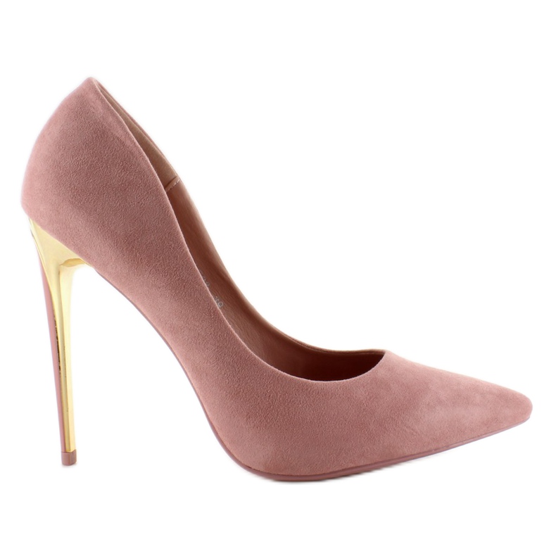 Velúr magassarkú Golden Heel Le08 Pink rózsaszín Velúr magassarkú Golden Heel Le08 Pink rózsaszín