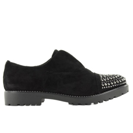 Cipő szegecsekkel a lábujjakon Wd31 fekete Cipő szegecsekkel a lábujjakon Wd31 fekete