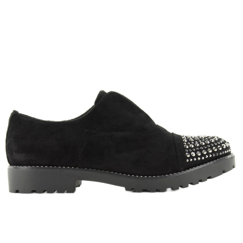 Cipő szegecsekkel a lábujjakon Wd31 fekete Cipő szegecsekkel a lábujjakon Wd31 fekete