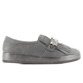 Slipons gyöngy talpon t277p Szürke