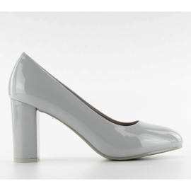 Lakkozott szivattyúk széles sarkú m263p szürke Lakkozott szivattyúk széles sarkú m263p szürke